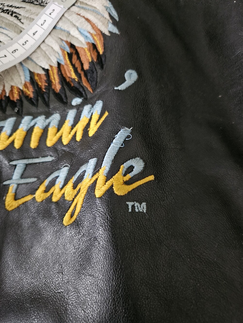 Vintage Screaming Eagle Leather Bomber Jacket - Picture 14 of 16